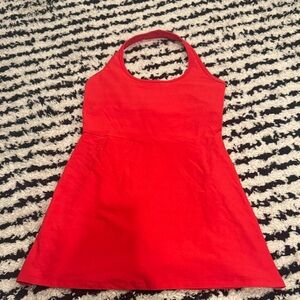 Beyond Yoga Red Halter Dress